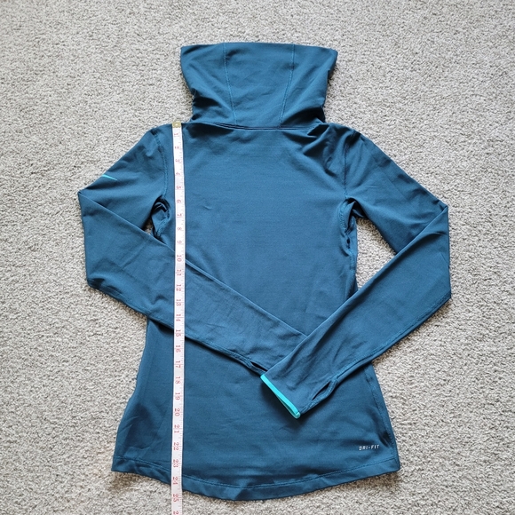 Dark Teal Long Sleeve Cowl Neck Pullover | Nike | Size Small - Picture 3 of 6